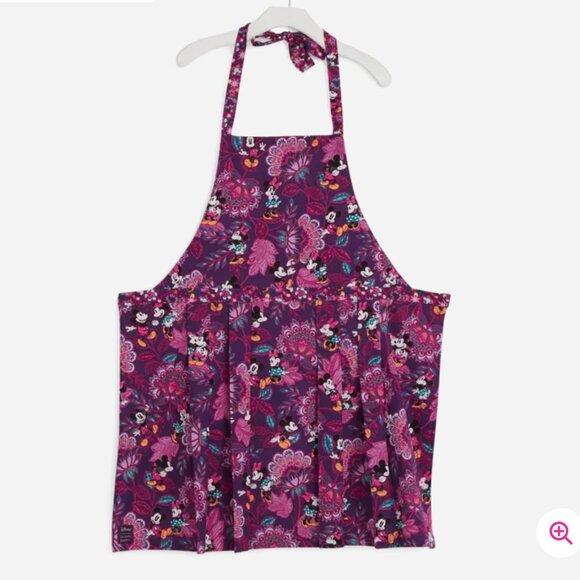 Vera Bradley Disney Apron Mickey & Minnie's Flirty Floral NWT - Picture 1 of 5